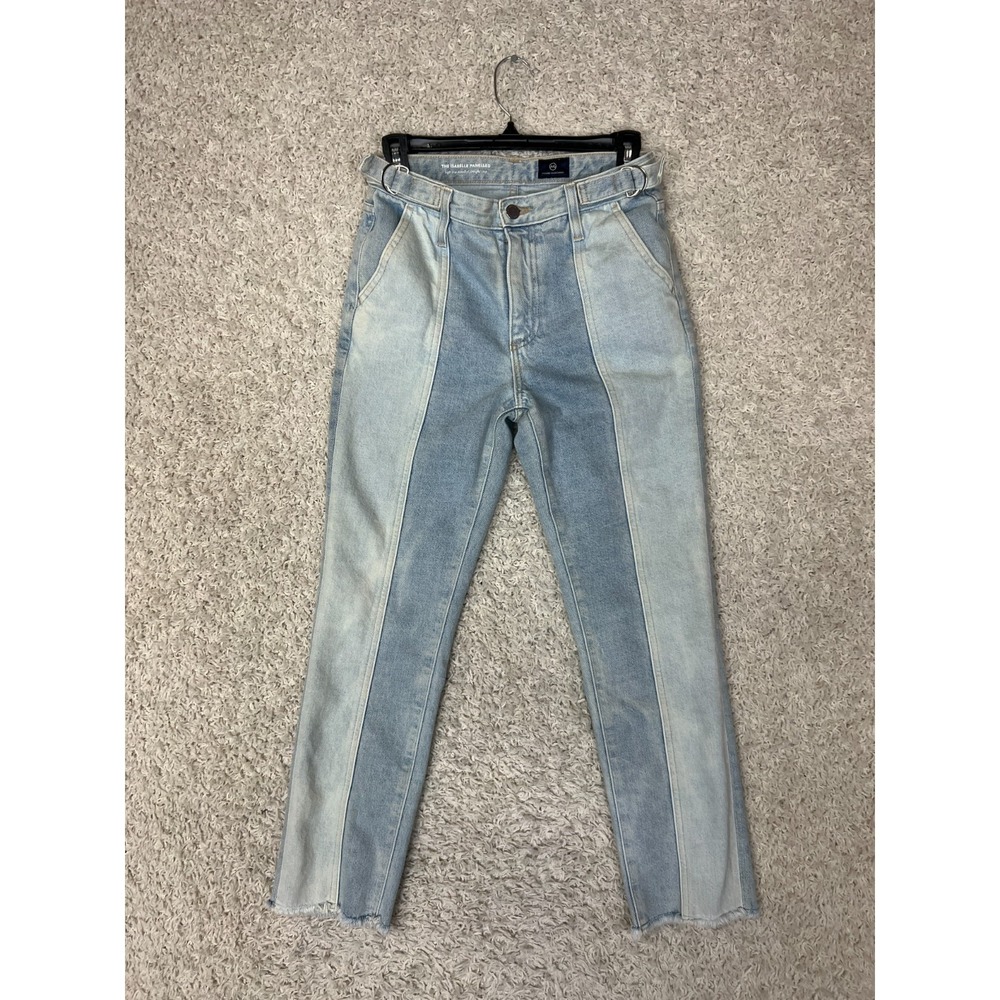 AG The Isabelle Panelled Jeans Womens 26 Blue Light 2 Tone